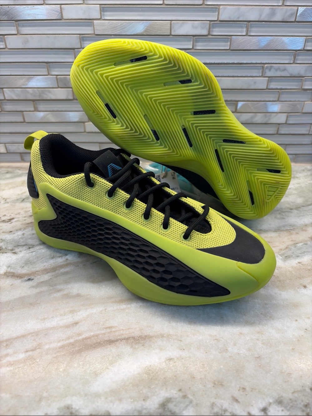 adidas Anthony Edwards AE 1 Low Lime/Core Black Basketball JS1778 SZ 7